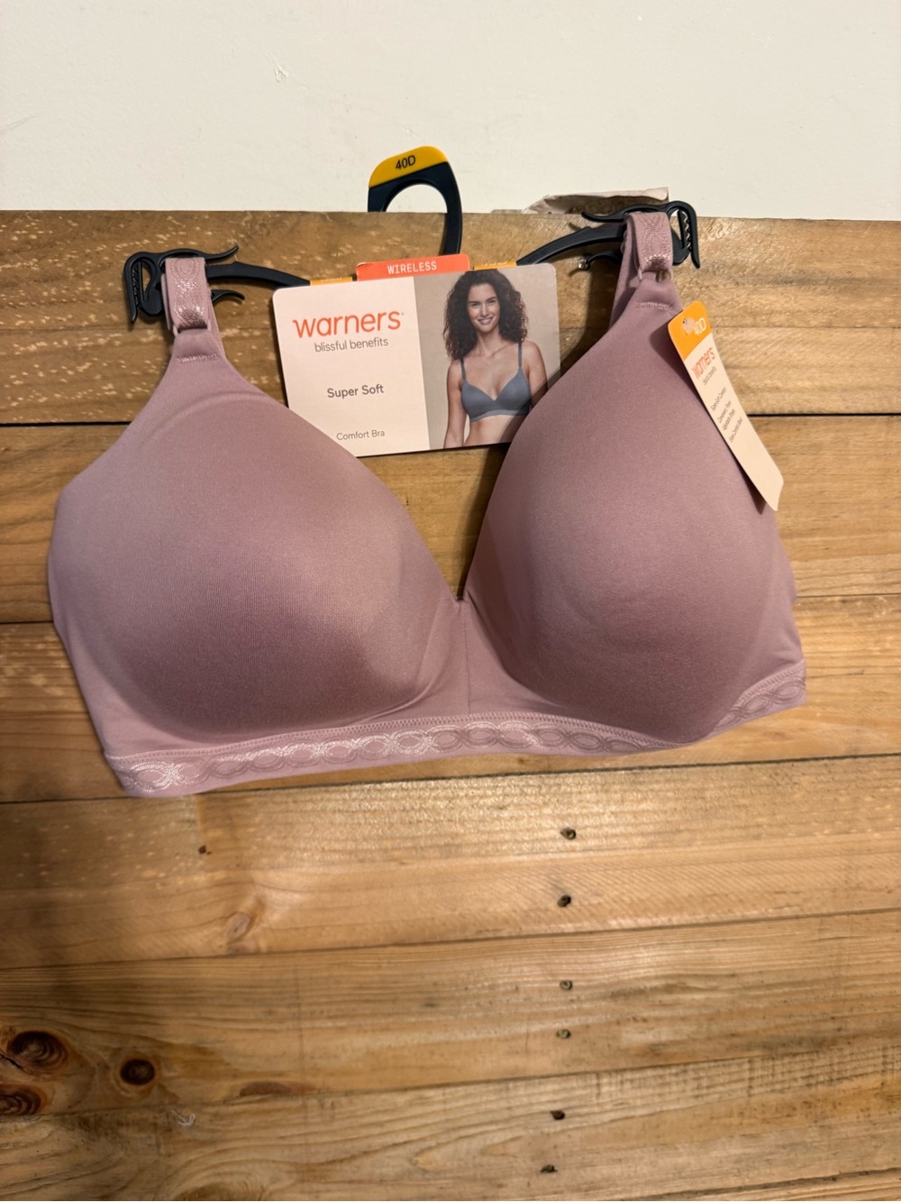 Warner's Super Soft Wireless Comfort Bra - Dusty Rose